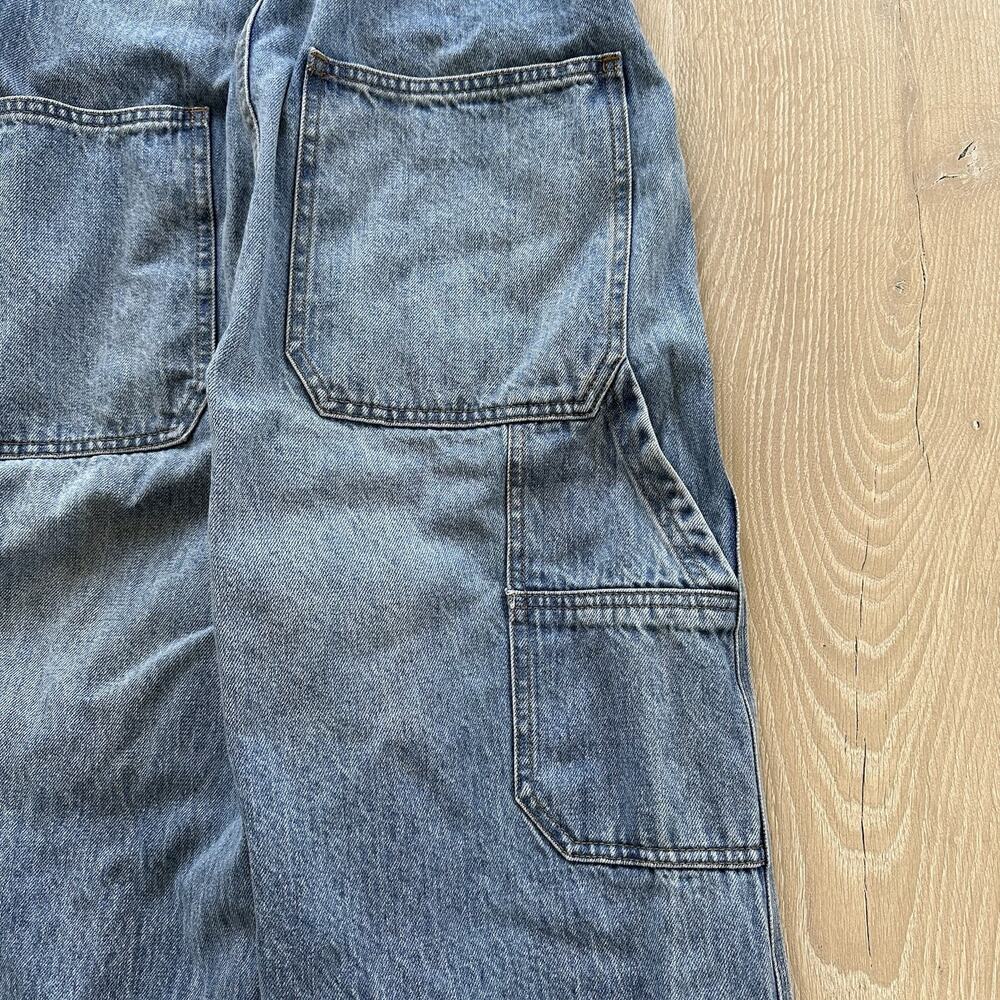 Madewell Womens Aldott Wash Denim Oversized Carpenter Overalls - Picture 15 of 16